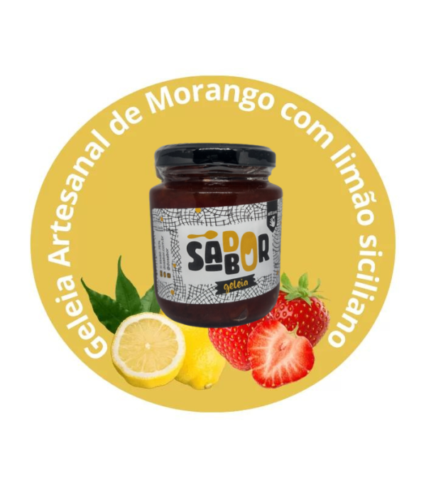 Geleia Artesanal de Morango com limão siciliano