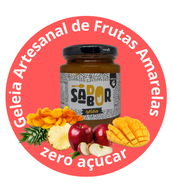 Geleia Artesanal de Frutas Amarelas zero açúcar