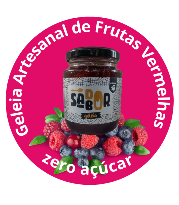 Geleia Artesanal de Frutas Vermelhas zero açúcar