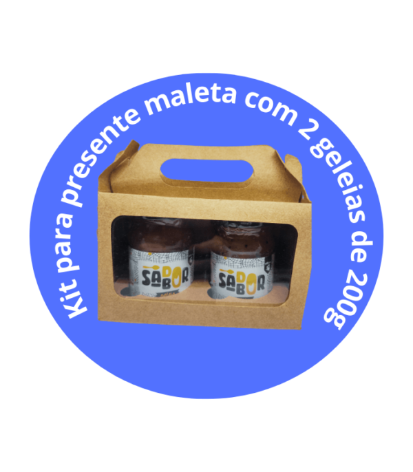 Kit para presente maleta com 2 geleias