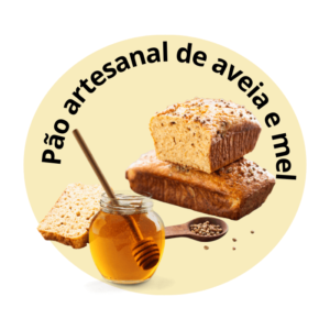 Pão artesanal de aveia e mel