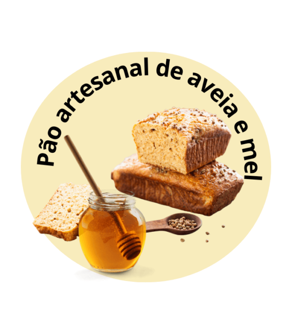 Pão artesanal de aveia e mel