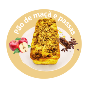 Pão de maçã e passas