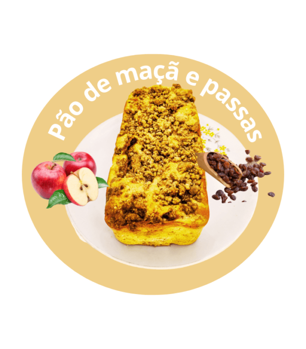 Pão de maçã e passas